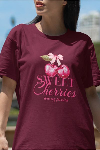 SUNFREE TRIUC OVERSIZE FEMEIE IMPRIMAT TREND POPULAR CIRESE DULCE