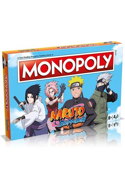 Winning Moves Naruto Board Game, 2-6 Players, Ages 12+, Family & Money & Assets Game, Anime Theme