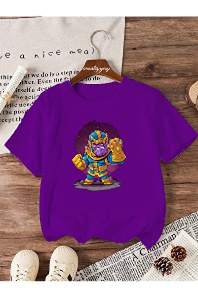 oneagılyazı Детска тениска с уголемен с принт на Танос