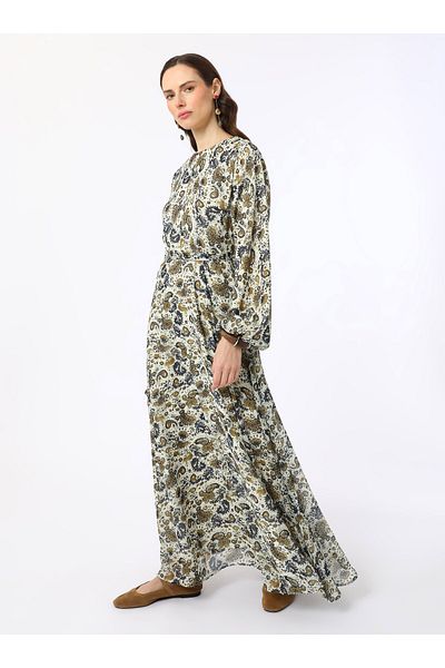 Benin Detailed Chiffon Hijab Binding - Benin Shawl Pattern Dress