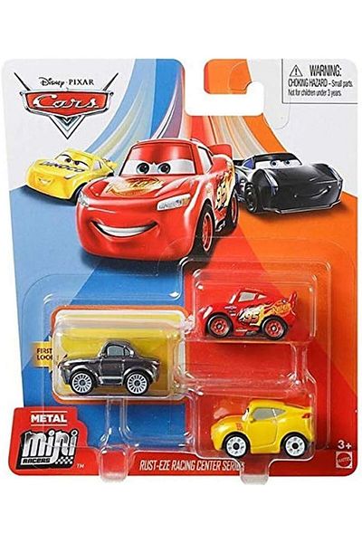 mattel Disney GKG01 Cars - Mini Racer 3-Pack, Yellow