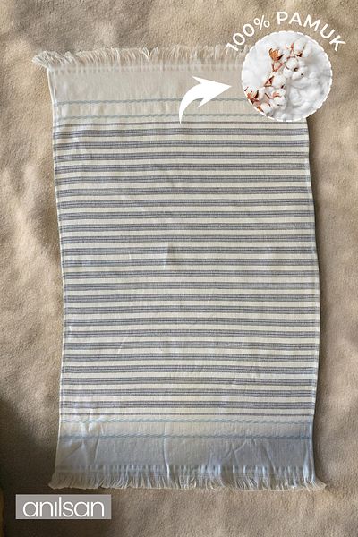 Anılsan Beach Legend Line Detail Πετσέτα θαλάσσης 100% βαμβάκι 50x80