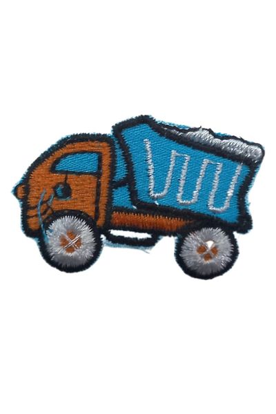 Hangora Applique Iron-On Truck Blue Rigging 2X3 cm