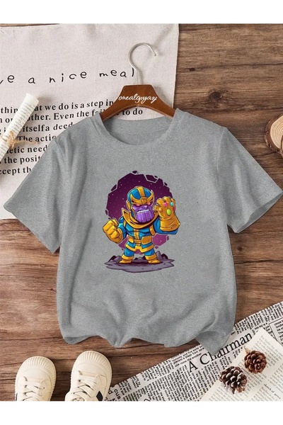 oneagılyazı Tricou supradimensionat pentru copii cu imprimeu Thanos