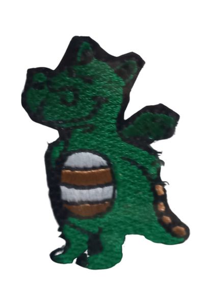 Hangora Applique Iron-On Dinosaur Green Crest 2,5X4 cm