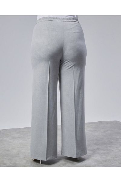 COTTONLAB Poly Viscose Full Lycra Elastic Waist Oversize Trousers