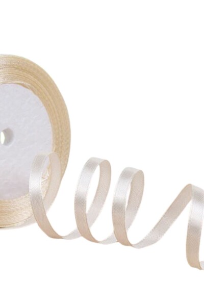 Marsilyan Satin Ribbon 3 mm Cream 1 Meter