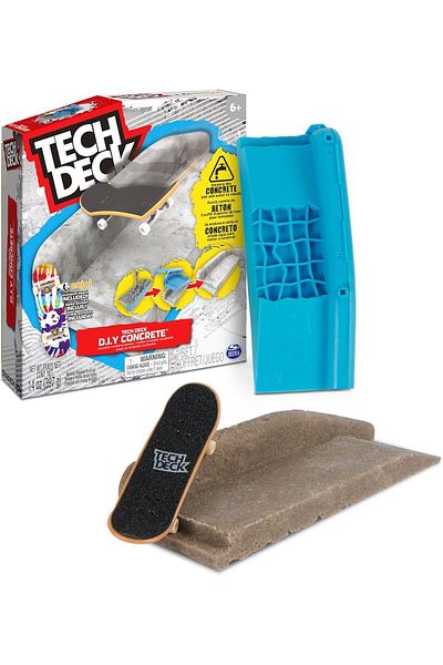 Tech Deck DIY Concrete Reusable Modeling Playset with Exclusive Enjoi Fingerboard, Rail, Molds, Skat