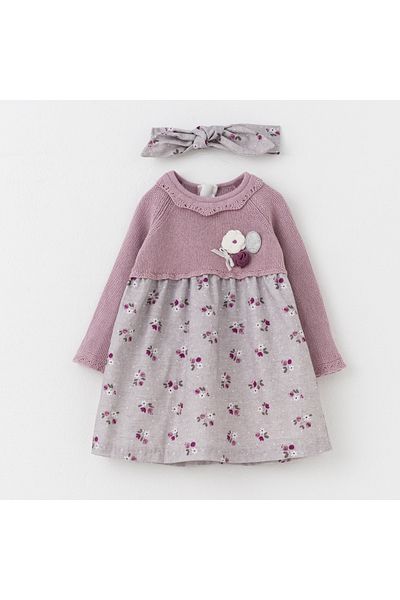 İNDİGO ROCHIE BANDANA CU IMprimare FLORI LILA FATA