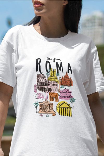 SUNFREE TRIUC DE FEMEI OVERSIZE IMPRIMAT POPULAR TREND ROME