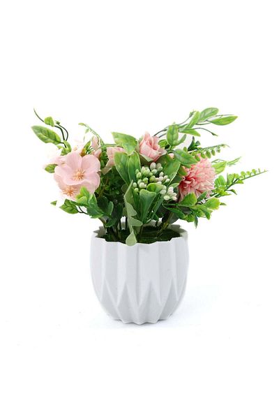 Ella Home Italia Aranjament Cu Trandafiri Pastel, Roz, 20cm - Roz, Plastic, 20cm