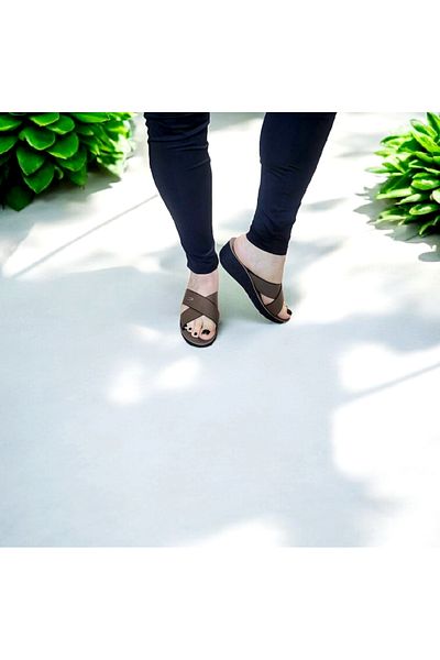 Esem Women's Daily Anatomical Velcro Adjustable Home and Outdoor Slippers