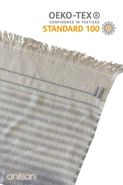 Anılsan Beach Legend Line Detail Πετσέτα θαλάσσης 100% βαμβάκι 50x80