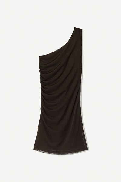 Bershka Asymmetric tulle mini dress