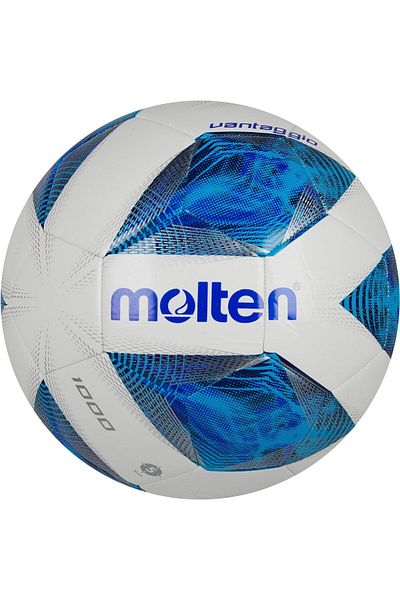 MOLTEN Size 5 Football | For Indoor And Outdoor | Durable 20-panel Design With Dimple Surface - Blue/white