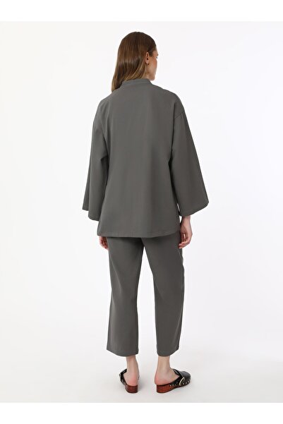 Benin 100% Cotton Elastic Waist Trousers - Gray - Benin