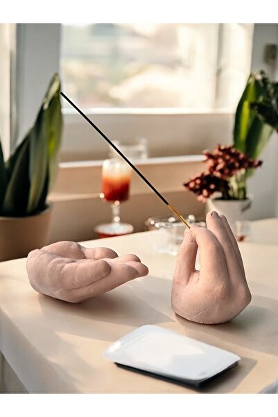 Mes Reves El Formunda Beton Tütsülük ve Dekoratif El Objeleri - Minimalist El...