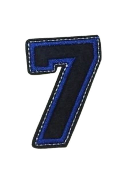 Hangora Applique Iron-On Number 7 Coat of Arms 2X5 cm