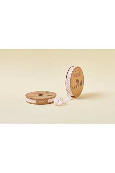 Marsilyan Piping Polka Dot Layered B06 Orange 2 cm 25 Meters 65% Cotton 35% P...