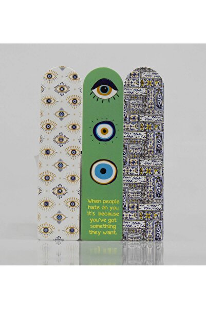 4nio Set de 3 semne de carte cu imprimeu ochi