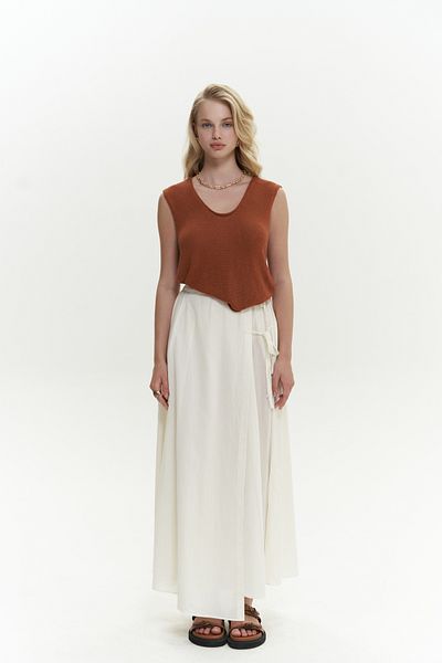 MAİ COLLECTİON Fairy Knitwear Sleeveless Tile Sweater