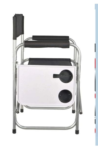 Cady One Lightweight Portable Folding Chair with Side Table and Cup Holders for Camping and Hiking
