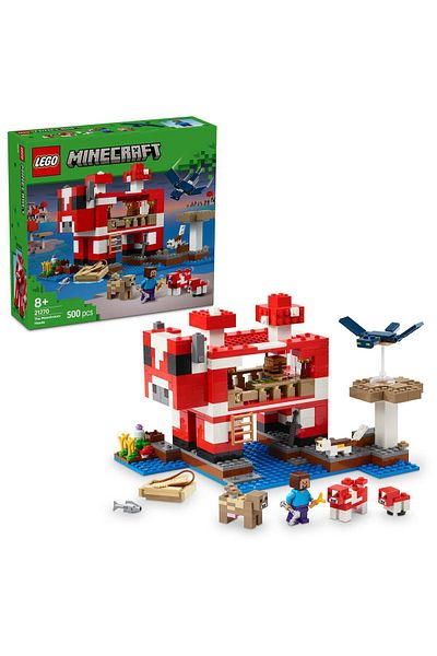 LEGO ® Minecraft® The Mooshroom House Island Gamer Kit Toy for Kids 21270