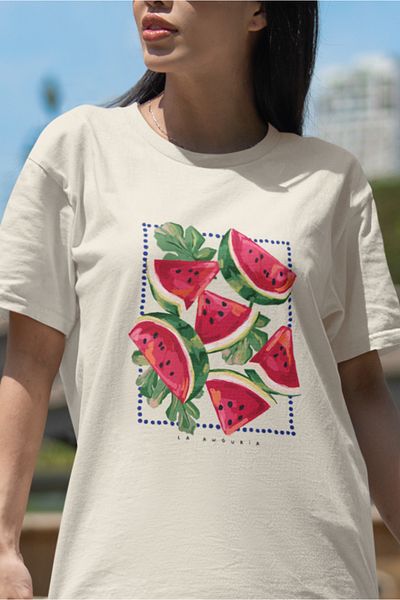 SUNFREE ΔΙΑΣΤΑΣΗ ΓΥΝΑΙΚΕΙΟ ΜΠΟΥΜΕΛΟ POPULAR TREND WATERMELON PRINTED
