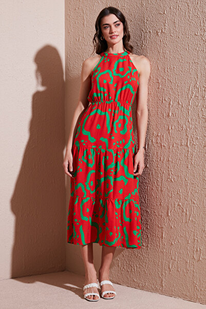 SD LUXURY Rochie pentru femei cu guler halter