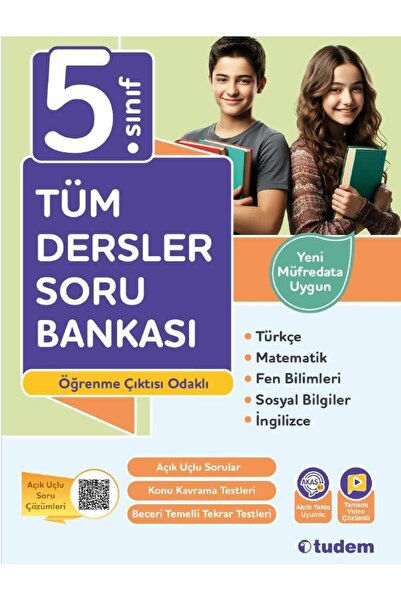 Tudem Yayınları 5 Sınıf Tüm Dersler Soru Bankası - Maarif Modeli Müfredat