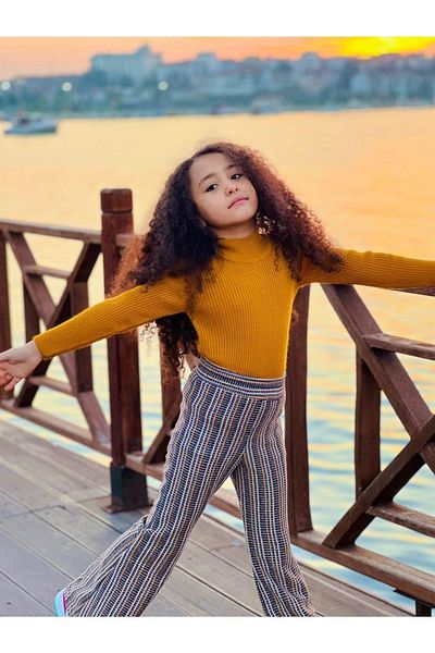Hilal Akıncı Kids Knitwear Sweater and Glitter Pants