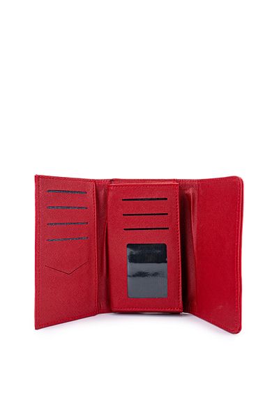 minebag Women's Red Faux Leather Wallet Zc201