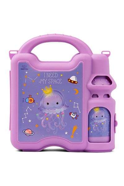 Eazy Kids صندوق غداء مع زجاجة - أرجواني