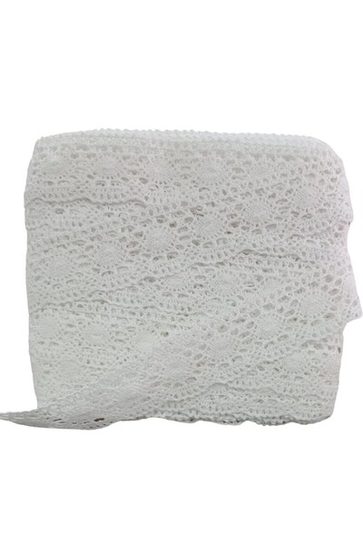 Twin Store Kopanaki Lace Width 5 cm Almond Model White 1 Meter