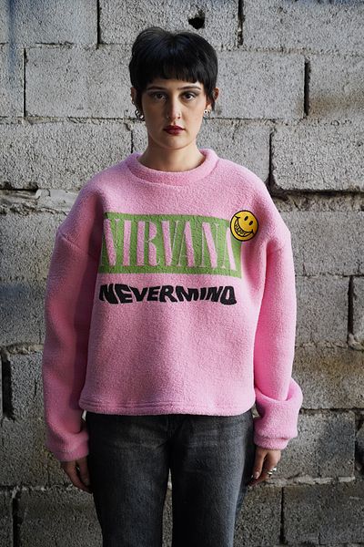 Overdrive Φούτερ Nirvana Nevermind Pink Fleece