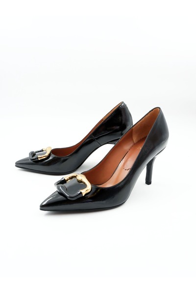 Tenau Kadın Hakiki Deri Topuklu Ayakkabı