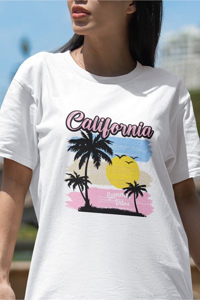 SUNFREE ΔΙΑΣΤΑΣΗ ΓΥΝΑΙΚΕΙΟ ΜΠΛΟΥΖΑ POPULAR TREND CALIFORNIA PRINTED