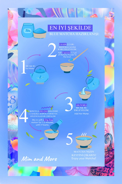 Mim and More Luminara Studio x Kısmet Matcha - Lavanta Aromalı Mavi Spirulina Superfood Matcha, 25 Gr