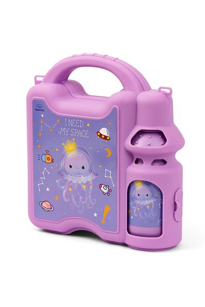 Eazy Kids صندوق غداء مع زجاجة - أرجواني