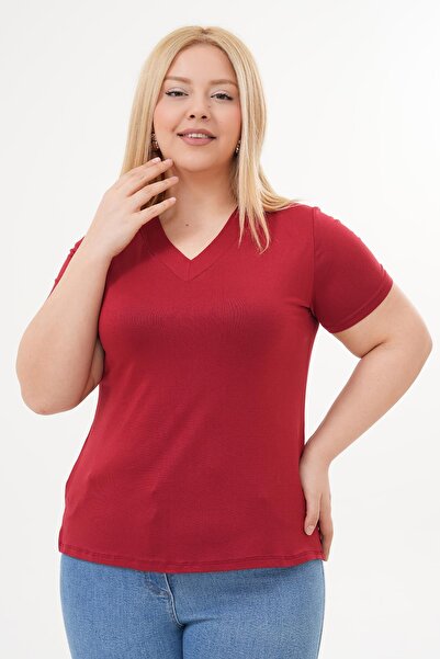 Siyezen Large Size V-Neck Bamboo Tshirt