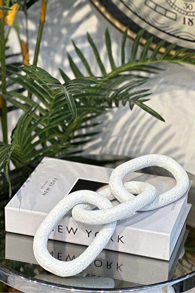 LEMİ DEKORASYON Beyaz Beton Zincir Dekor