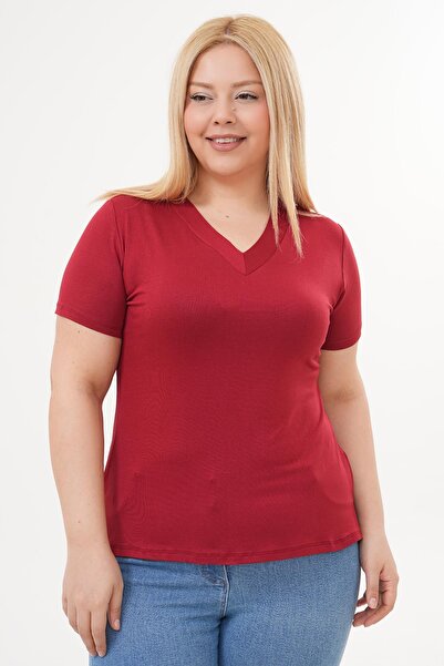 Siyezen Large Size V-Neck Bamboo Tshirt