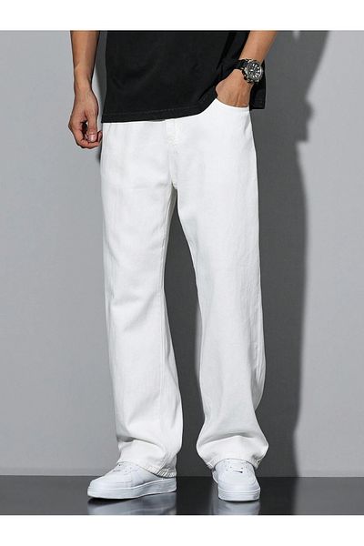 WKM Men's Baggy Fit Casuel Jean Jeans