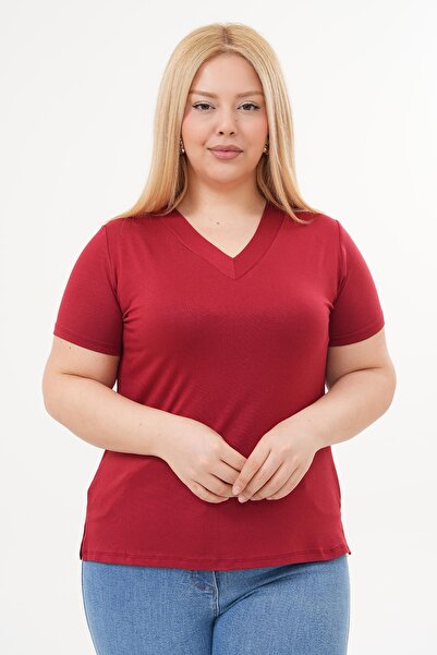 Siyezen Large Size V-Neck Bamboo Tshirt