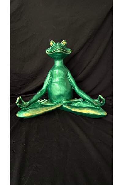 Mikkartdesign Yoga Yapan Kurbağa Heykel Aksesuar Biblo
