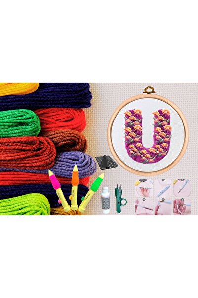 Marsilyan Punch Set Embroidery Set with Hoop DIY Set Series 92