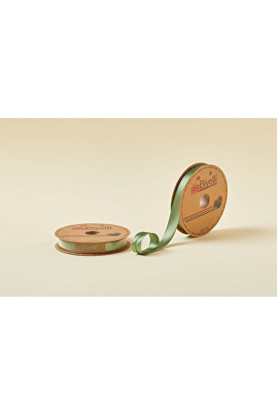 Marsilyan أنابيب ساتان طبقات 027 أخضر جوزي داكن 2 سم 25 متر 100% بوليستر