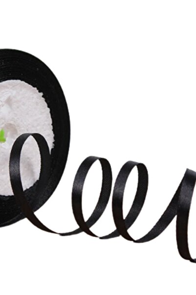 Twin Store شريط ساتان 3 مم أسود 2 متر