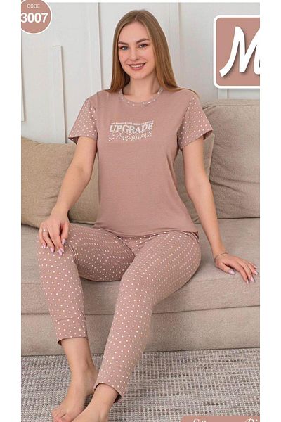 MODY Half Sleeve Cotton Women's Pajamas Suit
