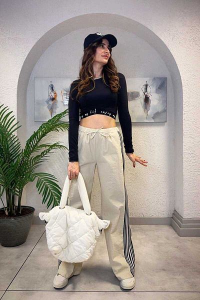 Clothing palette Parachute Pants with Double Stripes